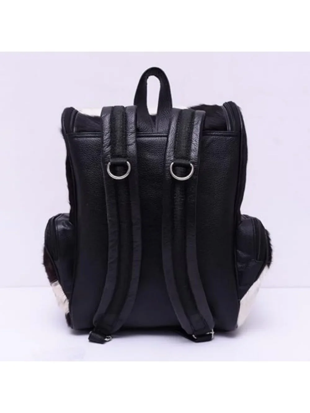 Stylish Cowhide Backpack for Men & Women - Premium Leather Diaper Bag, Boho Chic